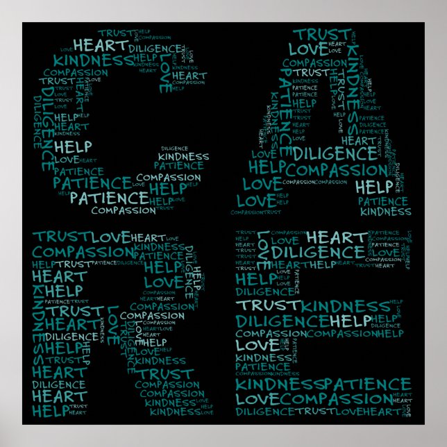 Póster Trabajadores de hospicio encarnan un espíritu de c (Frente)