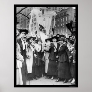 Póster Trabajadores de la industria textil del desfile NY