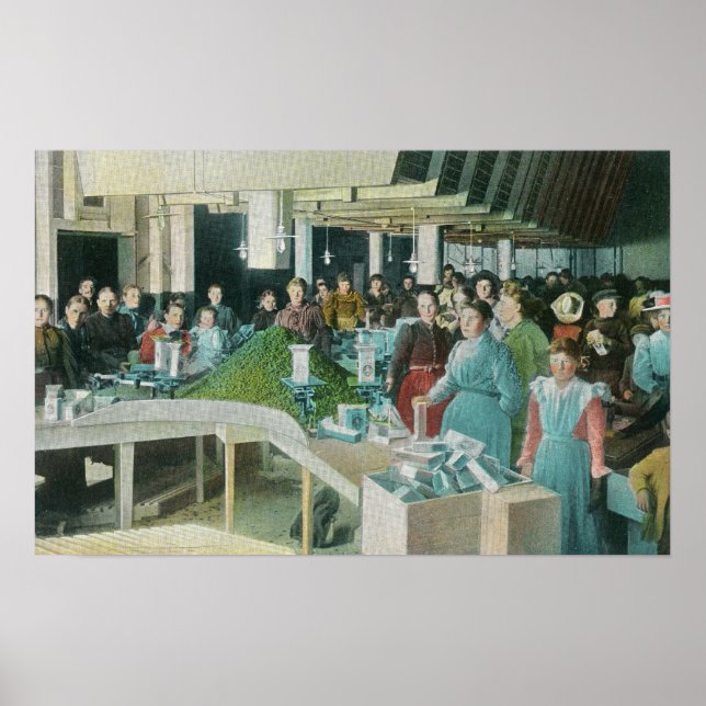 Póster Trabajadores empacando las lluvias sembradas (Frente)