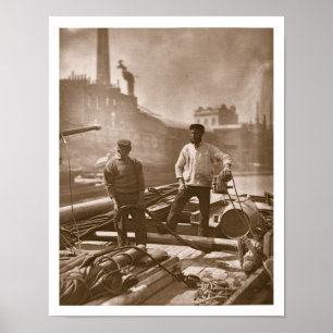 Póster Trabajadores en la "carretera silenciosa", a