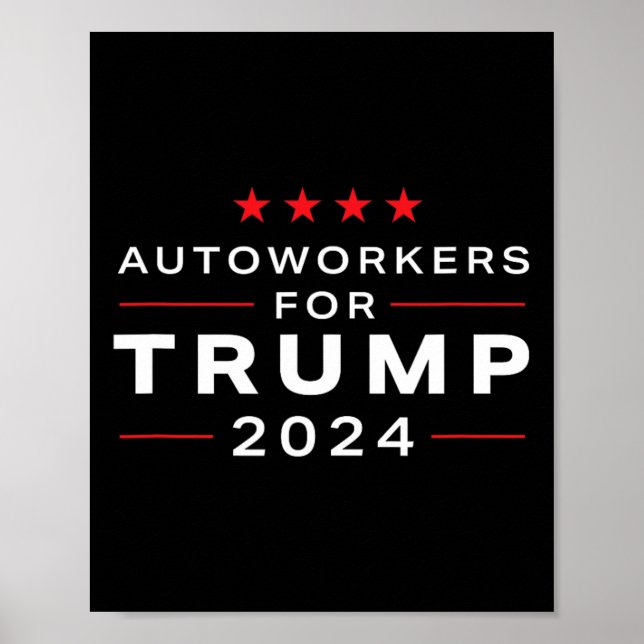 Póster Trabajadores para Trump 2024 - Diseño sindical de  (Frente)