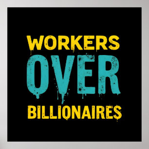 Póster Trabajadores Sobre Multimillonarios: Poder para el