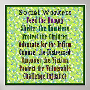 Póster ¡Trabajadores sociales!
