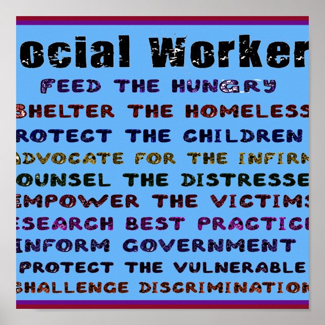Póster ¡Trabajadores sociales! (Frente)