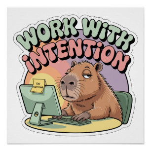 Póster Trabajar Con Intención
