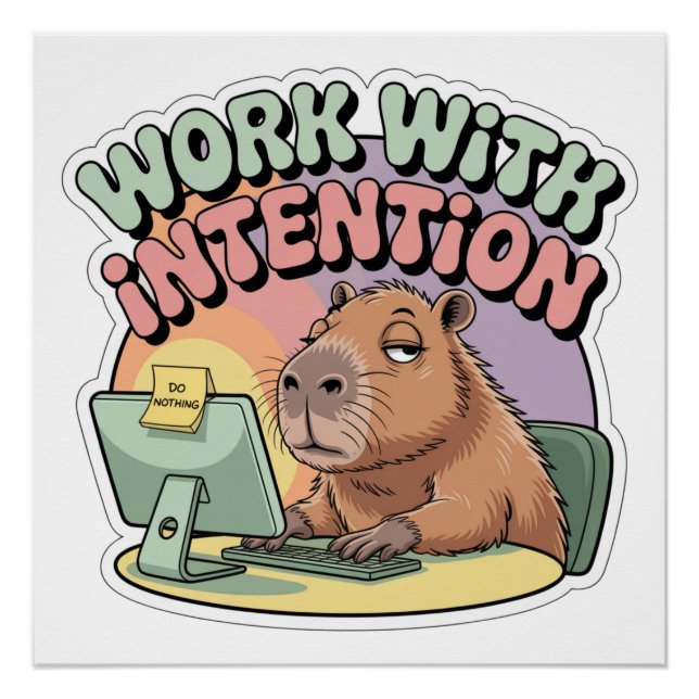 Póster Trabajar Con Intención (Anverso)