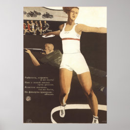 Póster Trabajar, construir, no quejarse de la propaganda