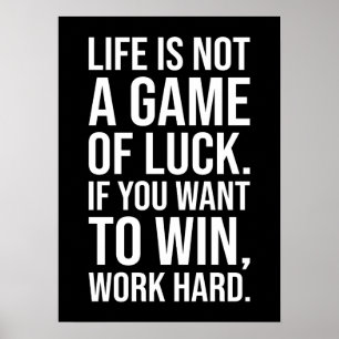 Póster Trabajar duro para ganar - Gimnasio, rival, éxito,