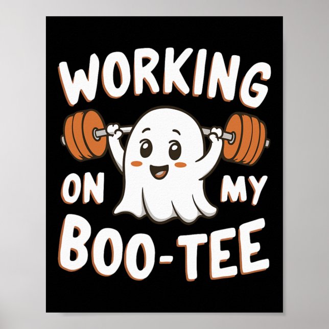 Póster Trabajar en mi Boo Tee (Frente)