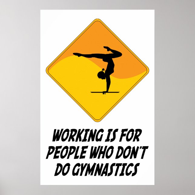 Póster Trabajar es para la gente que no hace gimnasia (Frente)