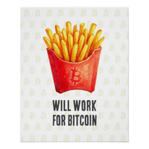 Póster Trabajaré por Bitcoin