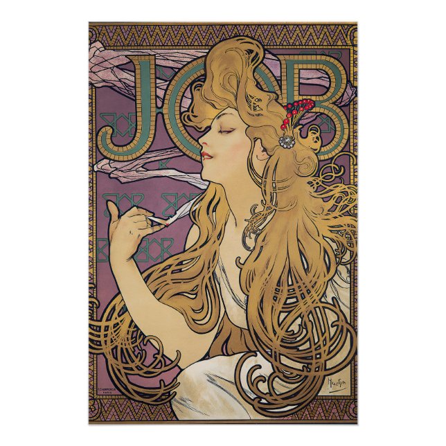 Póster Trabajo (1896) de Alphonse Mucha (Anverso)