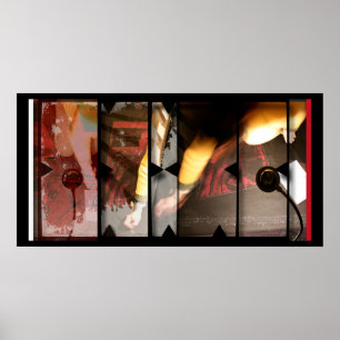 Póster Trabajo abierto sobre el Poster de fotomontaje de 