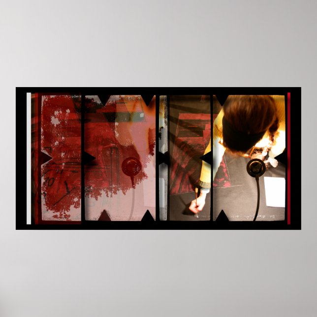 Póster Trabajo abierto sobre el Poster de fotomontaje de  (Frente)