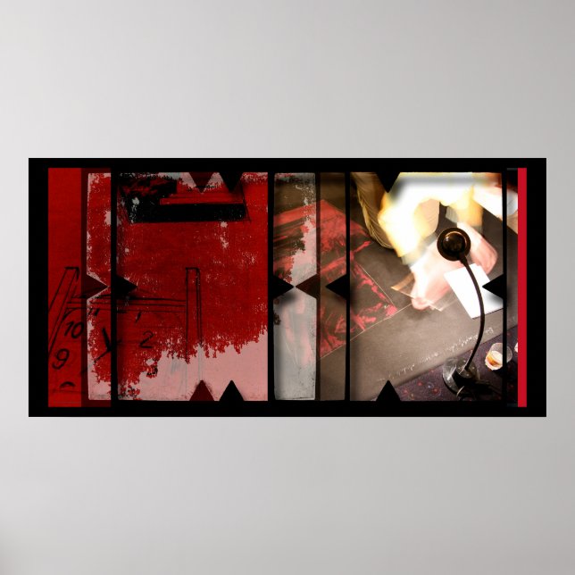 Póster Trabajo abierto sobre el Poster de fotomontaje de  (Frente)