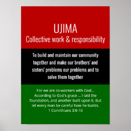 Póster Trabajo colectivo moderno de UJIMA Christian Kwanz