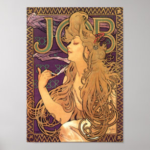 Póster Trabajo de Alfons Mucha - Art Nouveau