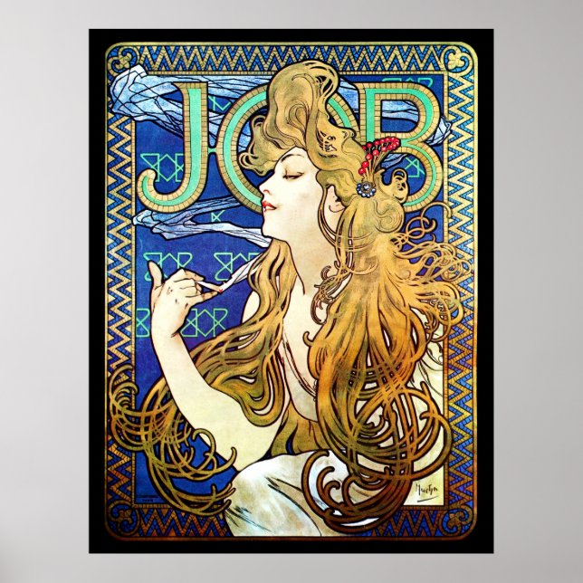 Póster TRABAJO de Alphonse Mucha (Frente)