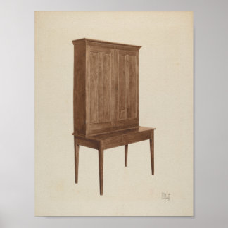 Póster TRABAJO DE ART Peter C. Ustinoff Desk c. 1940