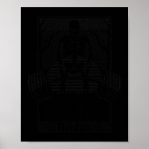 Póster Trabajo de gimnasia de Halloween en el Skeleton