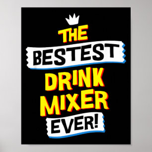 Póster Trabajo de mezclador de bebidas Ocupación divertid