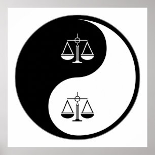 Póster Trabajo del Paralegal de Yin Yang