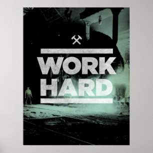 Póster Trabajo difícilmente
