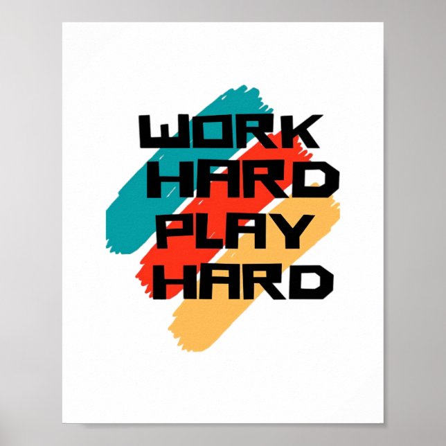 Póster Trabajo duro para los trabajadores - Día del traba (Frente)