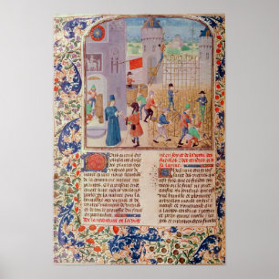 Póster Trabajo en el viñedo