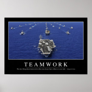 Póster Trabajo en equipo: cita Inspiradora