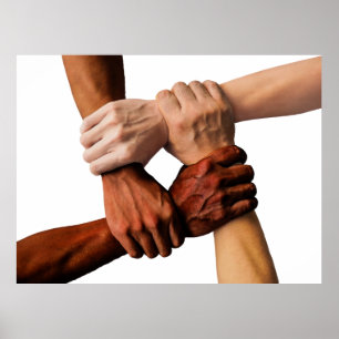 Póster Trabajo en equipo, éxito de empresa