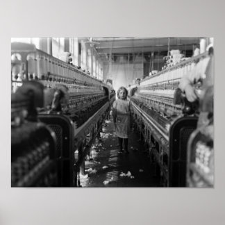Póster Trabajo Infantil En Cotton Mill - Lewis Hine - 190