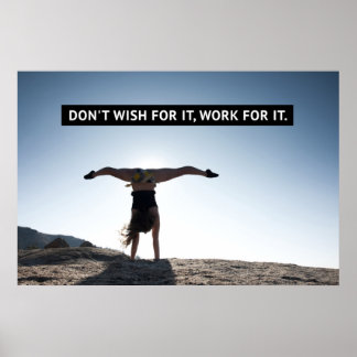 Póster Trabajo Para Ti - Motivación De La Gimnasia