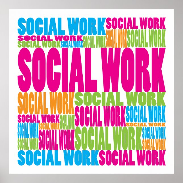 Póster Trabajo social colorido (Frente)