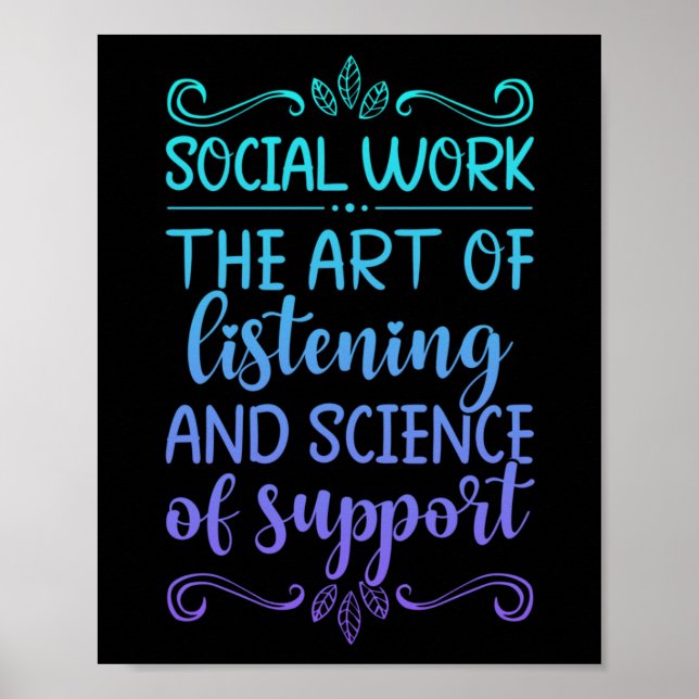 Póster Trabajo Social De Los Trabajadores Sociales El Art (Frente)