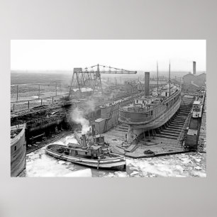 Póster Trabajos de ingeniería de Great Lakes