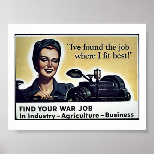Póster Trabajos de la guerra