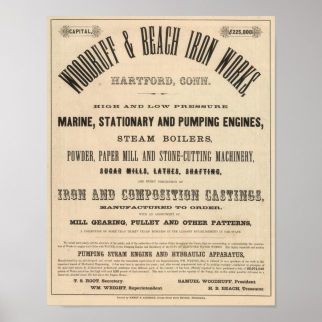 Póster Trabajos de madera y hierro de playa (Frente)