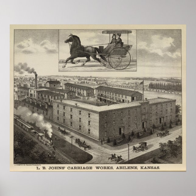 Póster Trabajos de transporte de LB Johns, Abilene, Kansa (Frente)