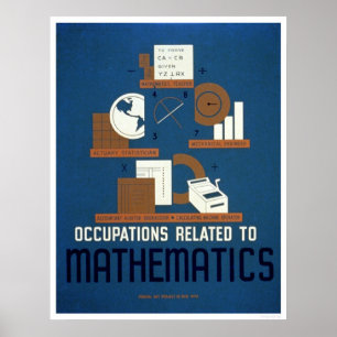 Póster Trabajos en las matemáticas WPA 1937