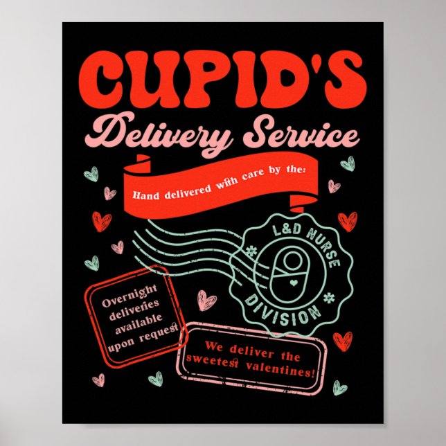 Póster Trabajos y enfermeras de parto de Cupid (Frente)