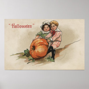 Póster Tracción de la calabaza encima de la ladera