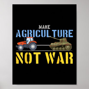 Póster Tractor agrícola retira tanque para hacer agricult