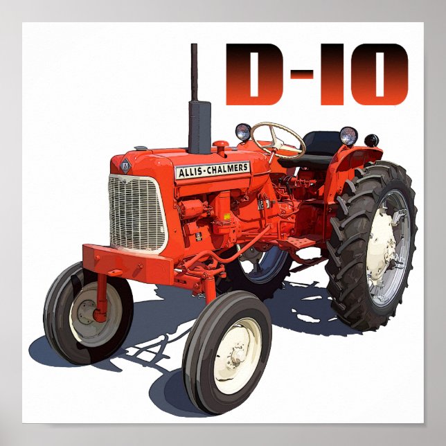 Póster Tractor Allis Chalmers D-10 (Frente)
