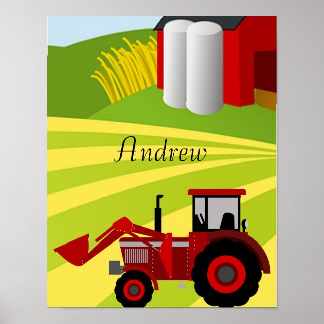 Póster Tractor de granja (Frente)