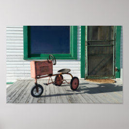 Póster Tractor de juguetes de vintage