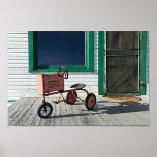 Póster Tractor de juguetes de vintage