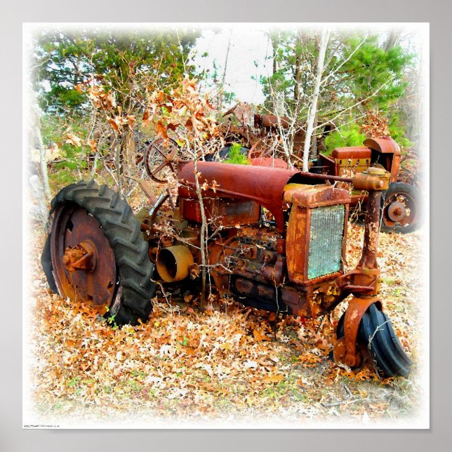 Póster Tractor de la granja de yard de chatarra rusa anti (Frente)