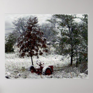 Póster Tractor de la nieve