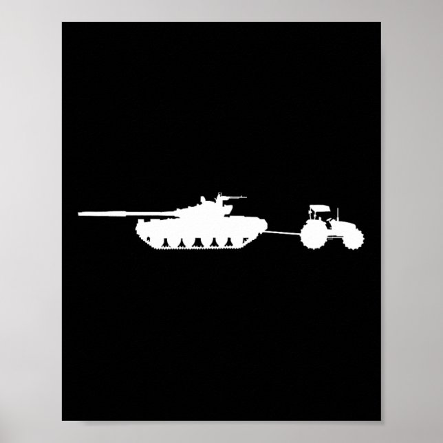 Póster Tractor de remolque de tanque T72 de Rusia Ucrania (Frente)